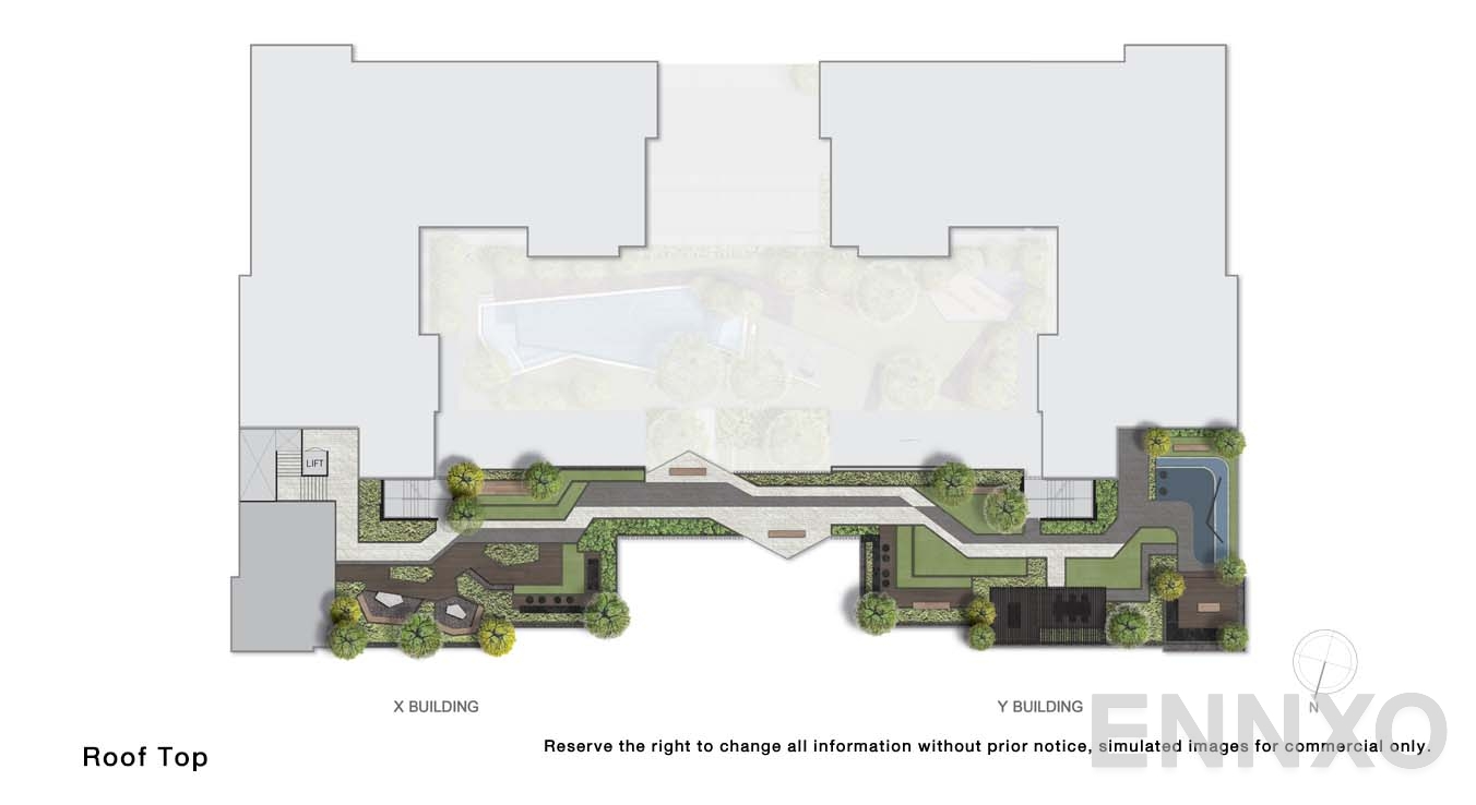 แปลนชั้น Roof Top ของโครงการ นิว ซี - สแควร์ สวนหลวง สเตชั่น