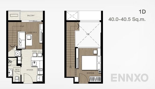 รูปแปลนห้อง Duplex ของโครงการ ออนนิกซ์ พหลโยธิน