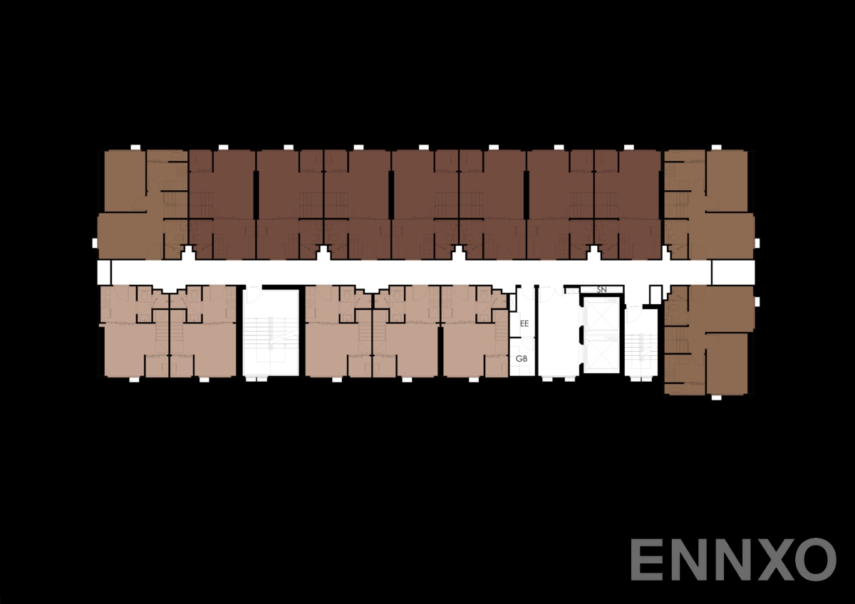 แปลนชั้น 10t-18th Floor Building A,B ของโครงการ ออริจิ้น เพลส รามคำแหง 153 