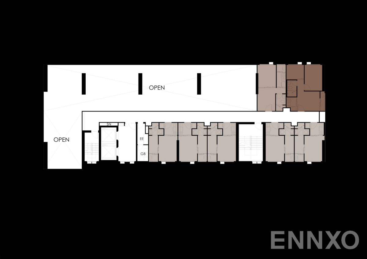 แปลนชั้น 2nd Floor Building C ของโครงการ ออริจิ้น เพลส รามคำแหง 153 