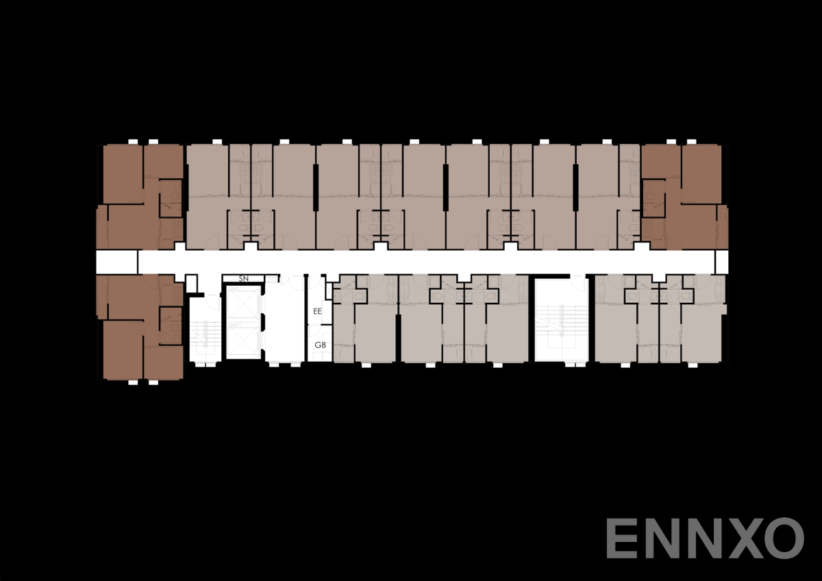 แปลนชั้น 3rd-9th Floor Building C ของโครงการ ออริจิ้น เพลส รามคำแหง 153 
