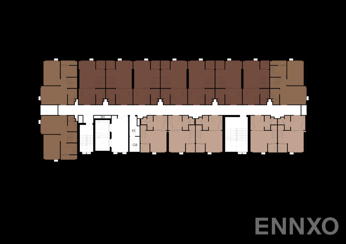 แปลนชั้น 10th-18th Floor Building C ของโครงการ ออริจิ้น เพลส รามคำแหง 153 