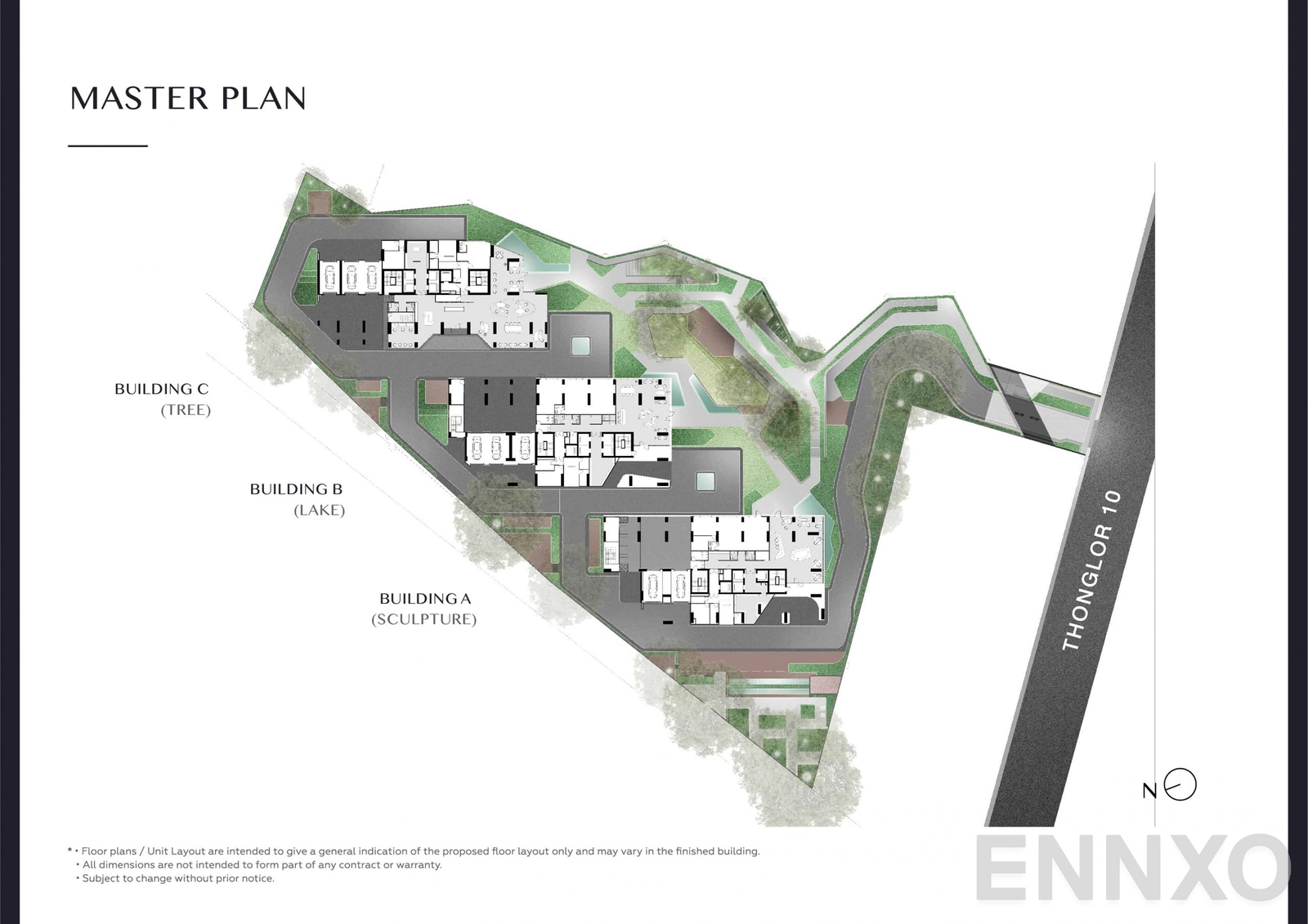 แปลนชั้น Master Plan ของโครงการ พาร์ค ออริจิ้น ทองหล่อ