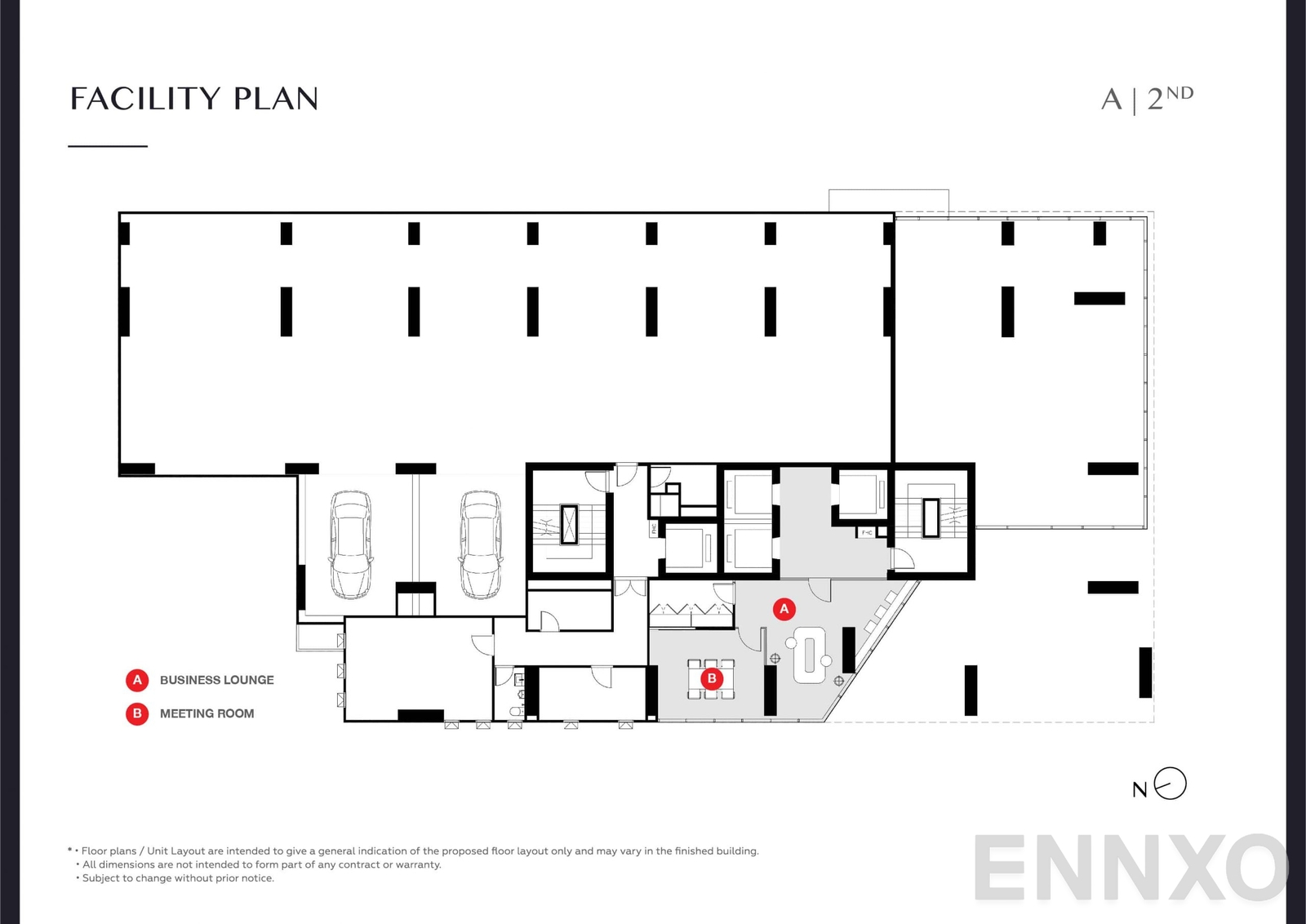 แปลนชั้น Facility Plan A 2 ของโครงการ พาร์ค ออริจิ้น ทองหล่อ