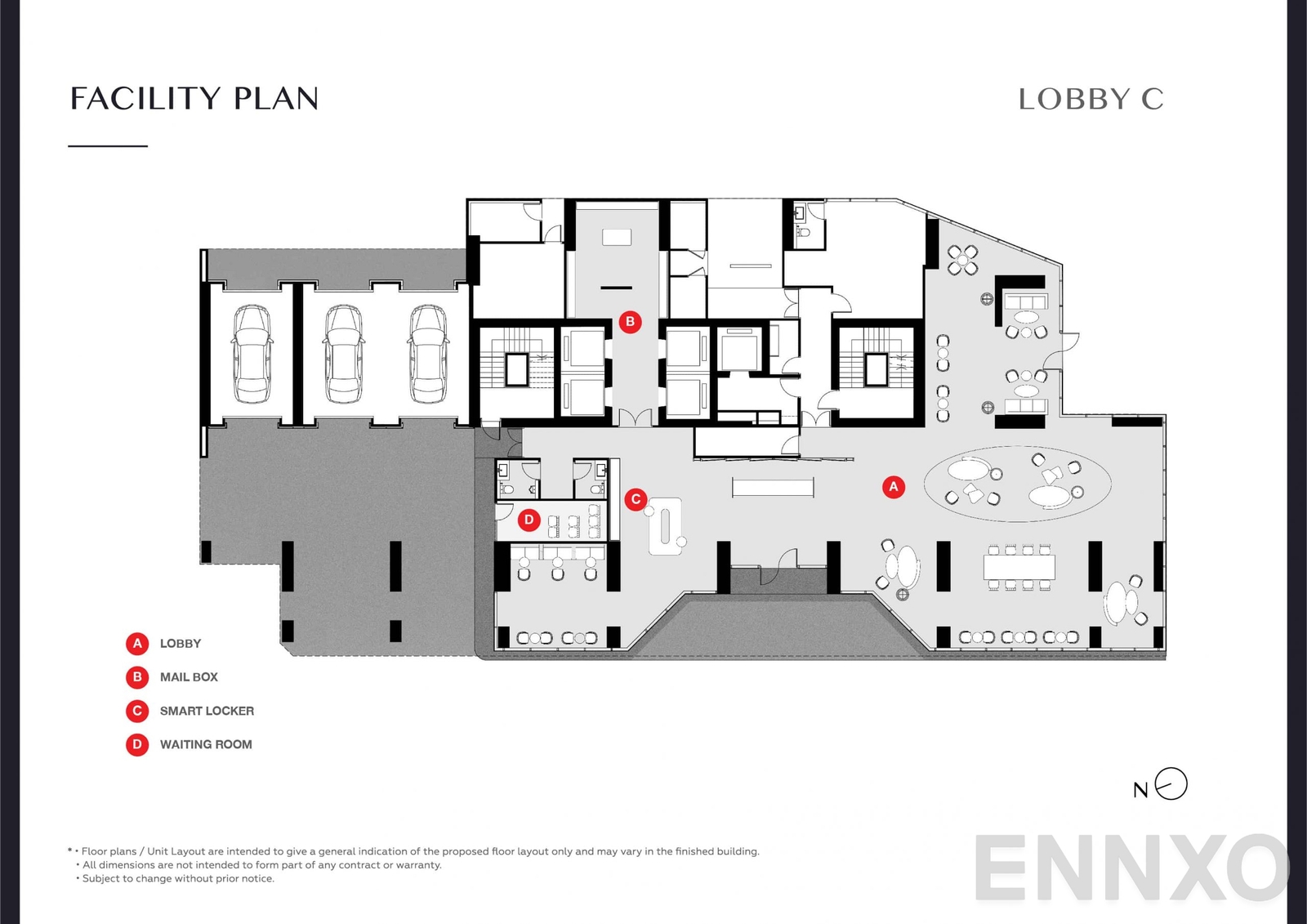 แปลนชั้น Facility Plan C ของโครงการ พาร์ค ออริจิ้น ทองหล่อ