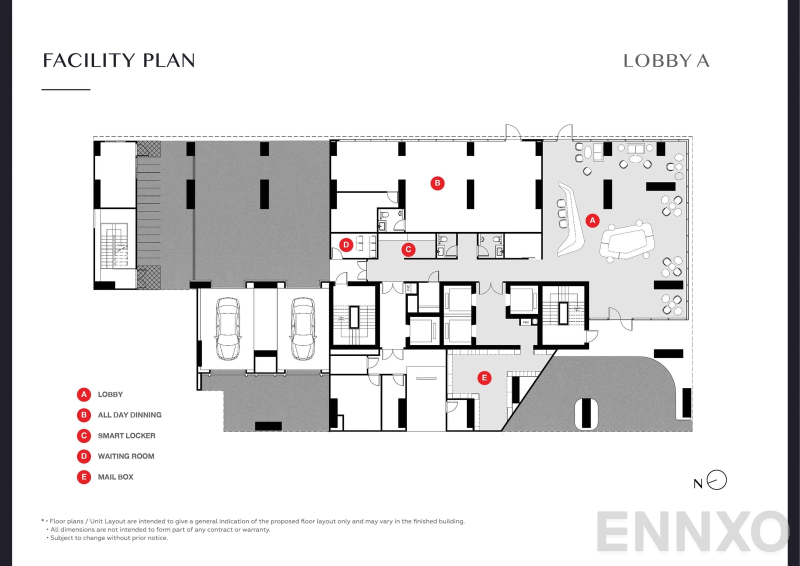 แปลนชั้น Facility Plan A ของโครงการ พาร์ค ออริจิ้น ทองหล่อ