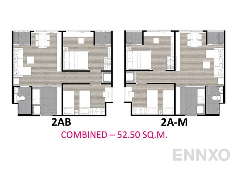 รูปแปลนห้อง Combined ของโครงการ พลัม คอนโด รังสิต อไลฟ์