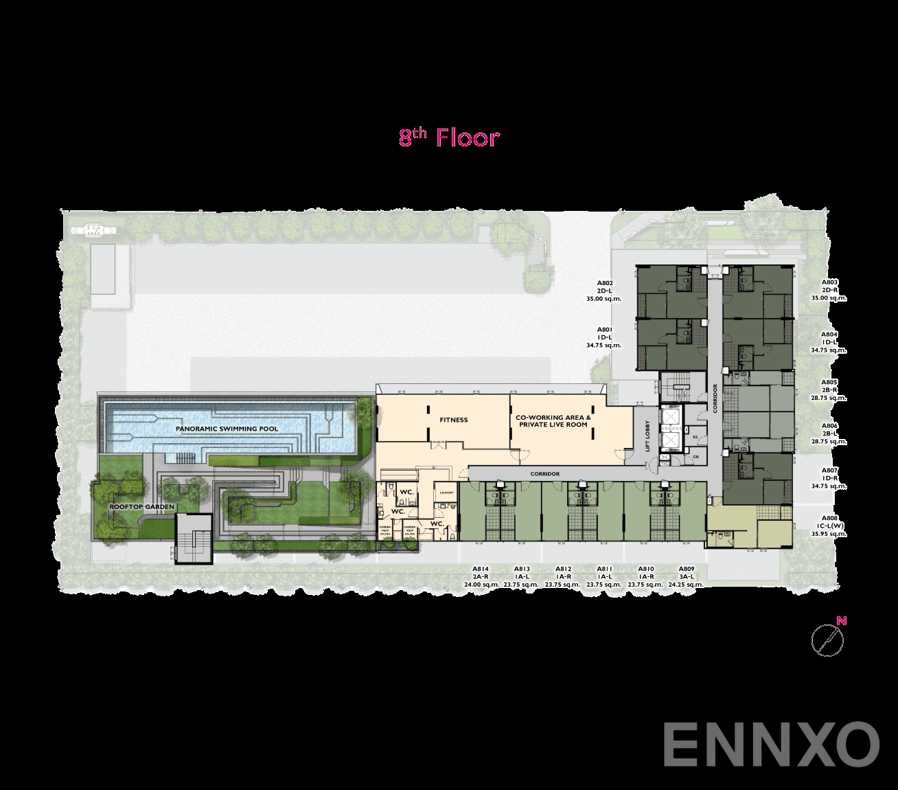 แปลนชั้น Plan 4 ของโครงการ พลัม คอนโด สุขุมวิท 62