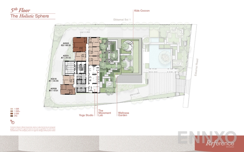 แปลนชั้น 5 ของโครงการ เรฟเฟอเรนซ์ เอกมัย 
