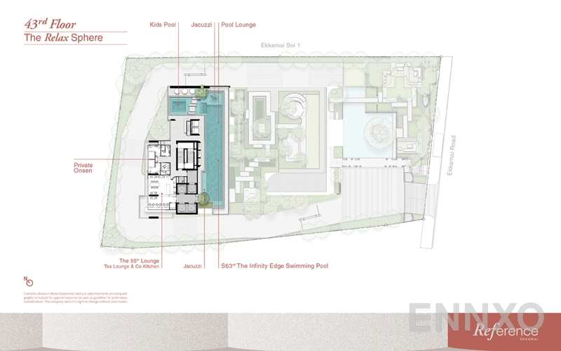แปลนชั้น 43 ของโครงการ เรฟเฟอเรนซ์ เอกมัย 