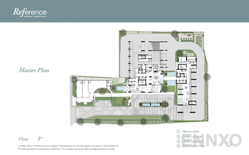 แปลนชั้น 1 ของโครงการ Reference Sathorn - Wongwianyai