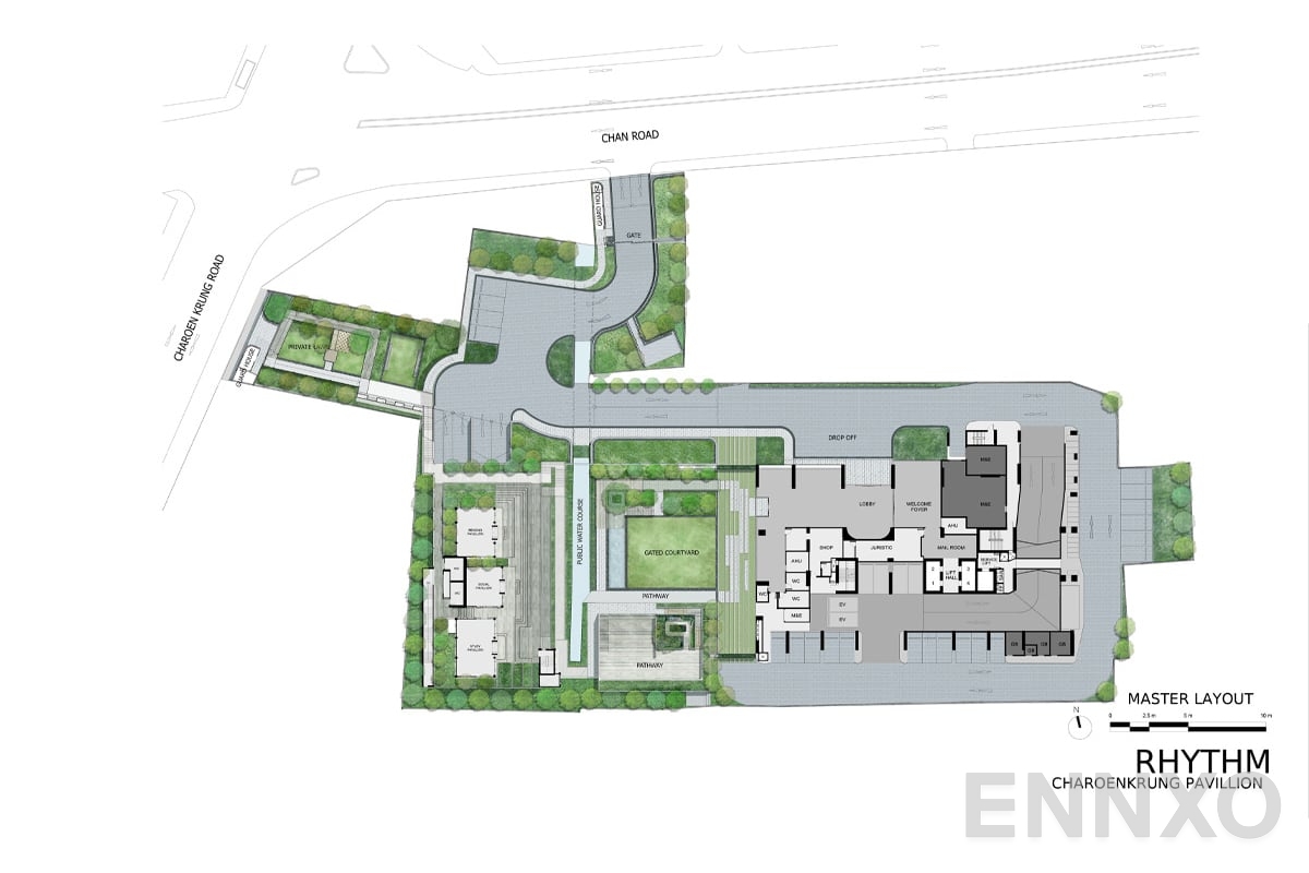 แปลนชั้น Master Plan ของโครงการ ริทึ่ม เจริญกรุง พาวิลเลี่ยน
