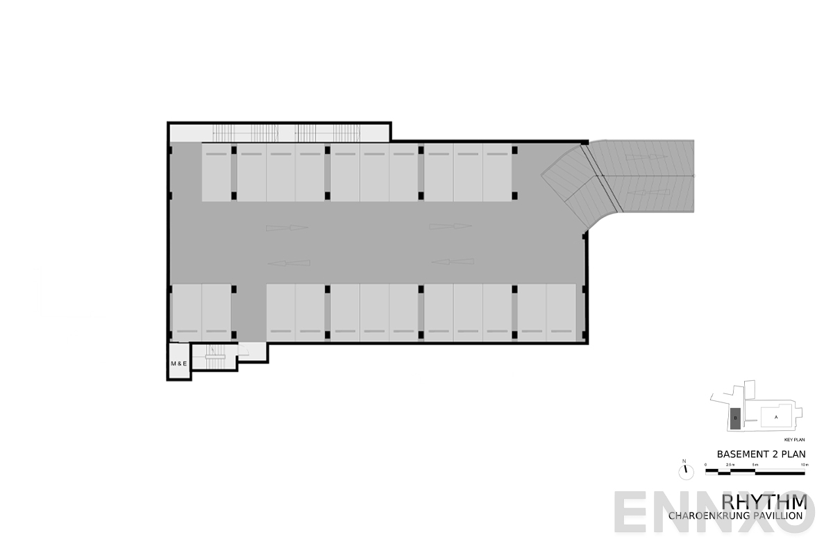 แปลนชั้น Basement Floor ของโครงการ ริทึ่ม เจริญกรุง พาวิลเลี่ยน