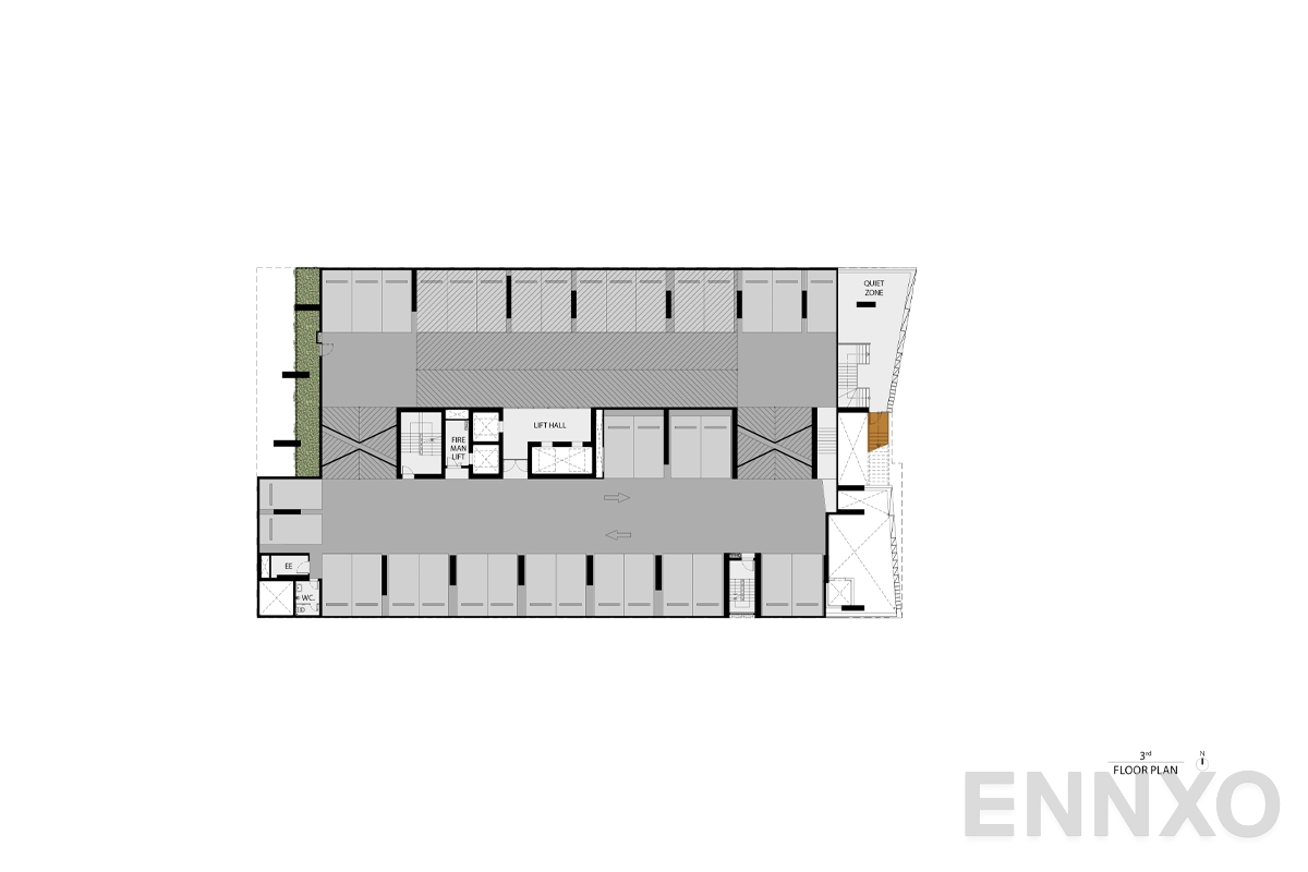แปลนชั้น 3rd floor plan ของโครงการ ริทึ่ม เอกมัย เอสเตท