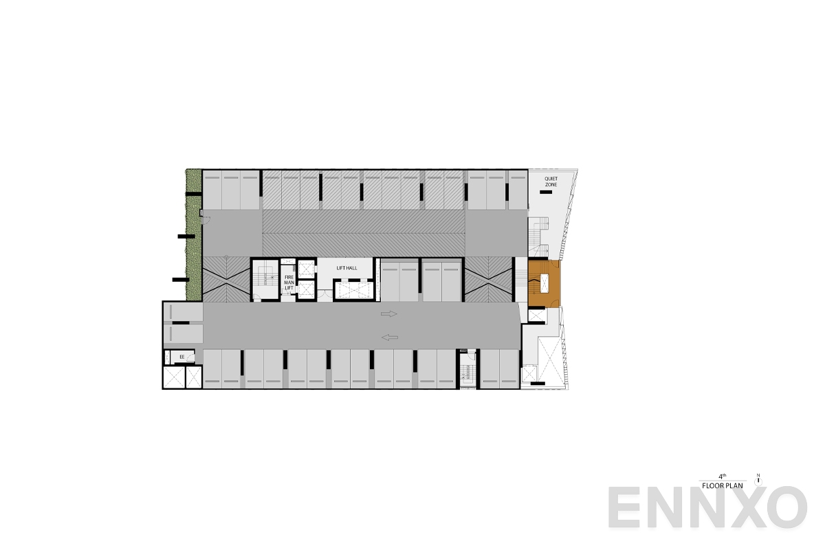 แปลนชั้น 4th floor plan ของโครงการ ริทึ่ม เอกมัย เอสเตท