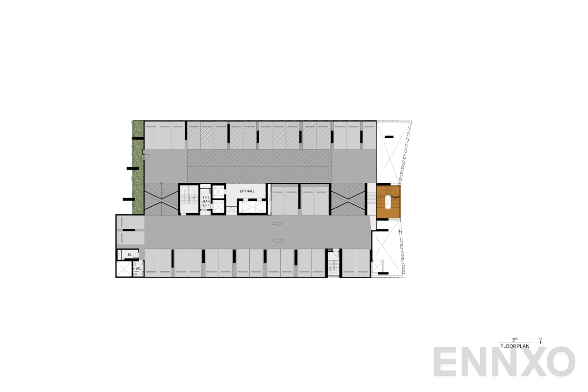 แปลนชั้น 5th floor plan ของโครงการ ริทึ่ม เอกมัย เอสเตท