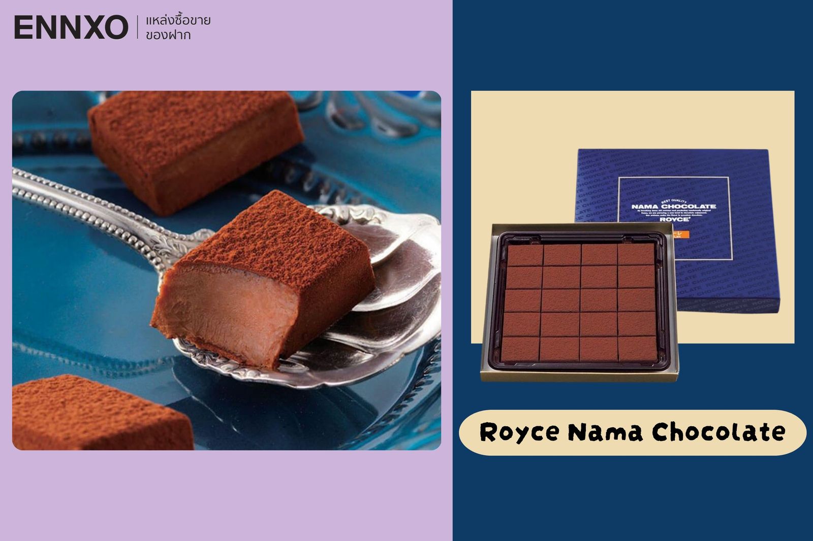 Nama Chocolate ช็อกโกแลตนุ่มละมุนลิ้นชิ้นพอดีคำจาก Royce ขนมของฝากสุดฮิตจากญี่ปุ่น