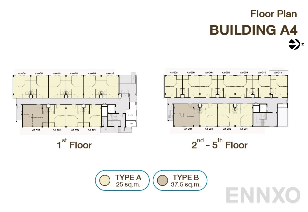 แปลนชั้น Floorplan ตึก A4 ของโครงการ เสนาคิทท์ บางนา กม.29