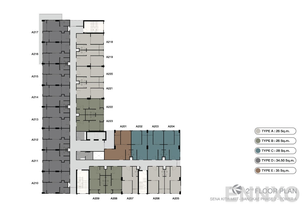 แปลนชั้น ชั้น 2 ของโครงการ เสนาคิทท์ เอ็มอาร์ที บางแค เฟส 2