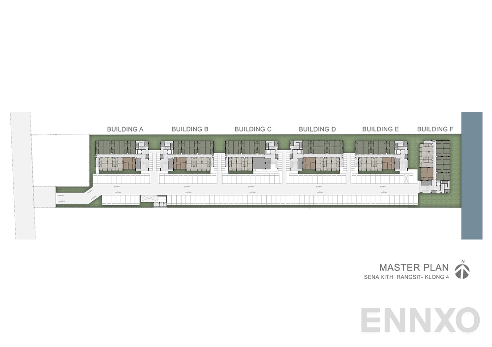 แปลนชั้น Building F (Master Plan) ของโครงการ เสนาคิทท์ รังสิต - คลอง 4