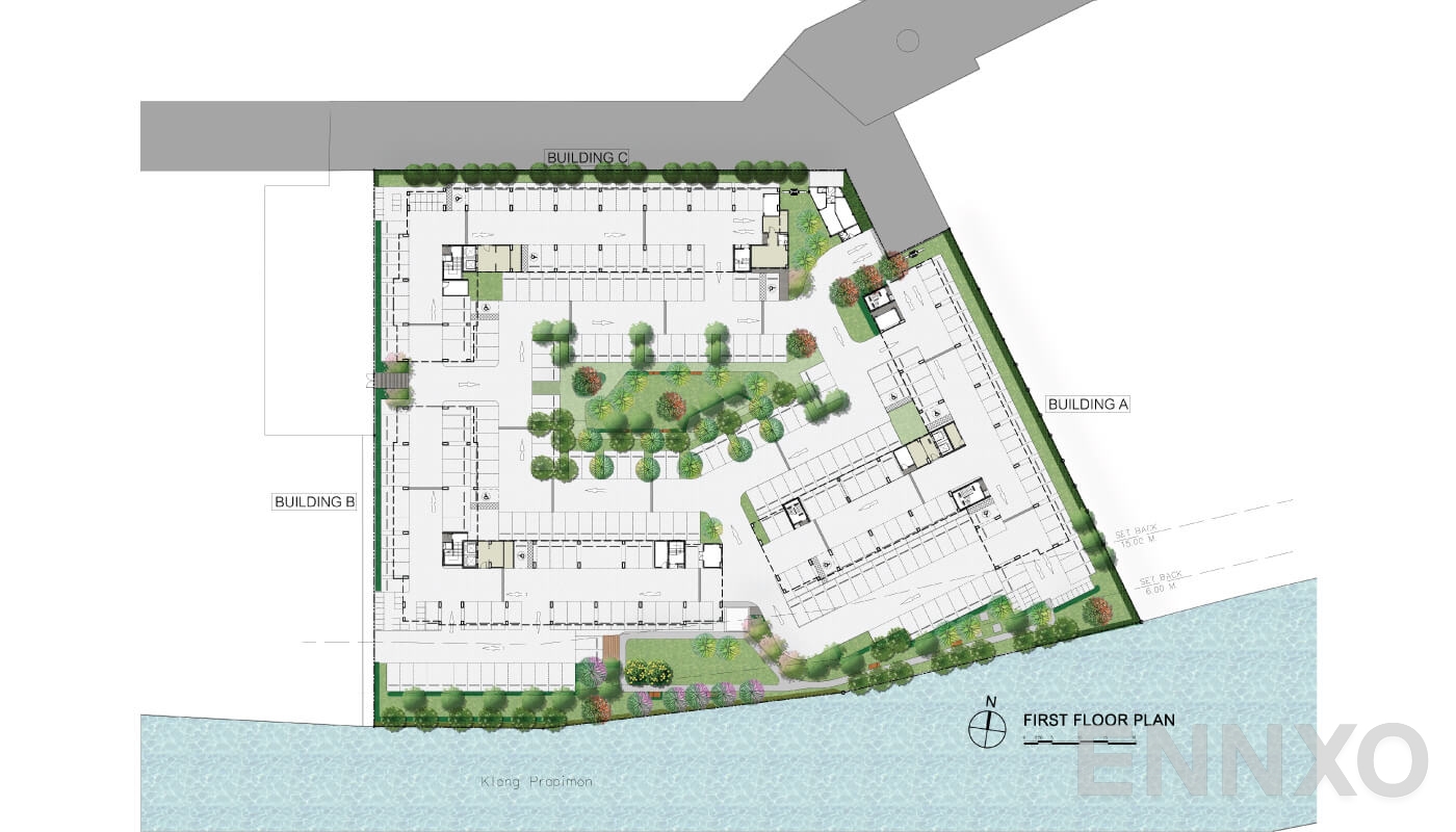 แปลนชั้น Ground Floorplan ของโครงการ เสนาคิทท์ รัตนาธิเบศร์ - บางบัวทอง