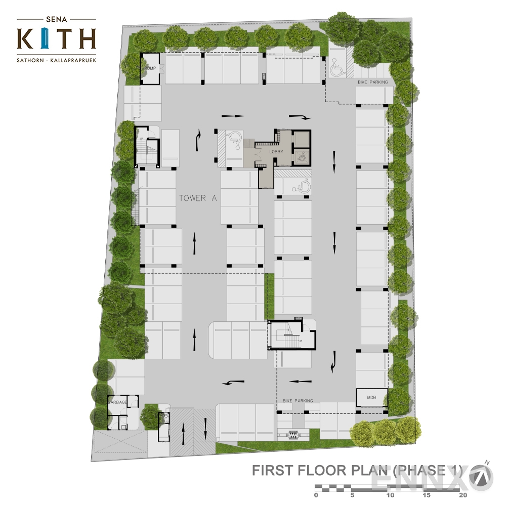 แปลนชั้น Masterplan ของโครงการ เสนาคิทท์ สาทร - กัลปพฤกษ์
