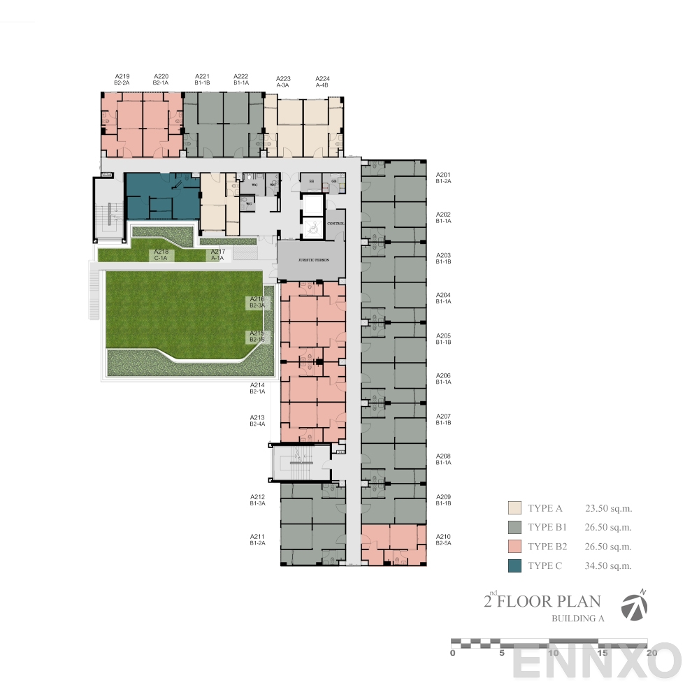 แปลนชั้น 2nd Floor Plan - Building A ของโครงการ เสนาคิทท์ สาทร - กัลปพฤกษ์