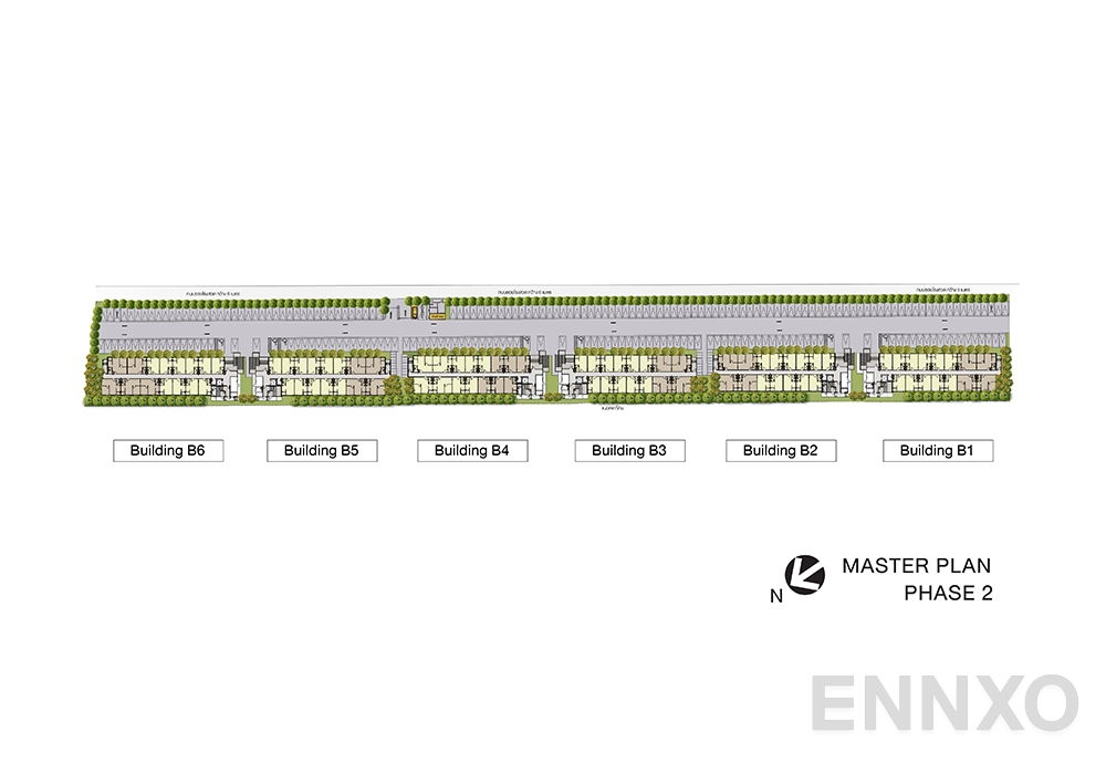 แปลนชั้น Master Plan ของโครงการ เสนาคิทท์ เวสต์เกต - บางบัวทอง เฟส 1-2