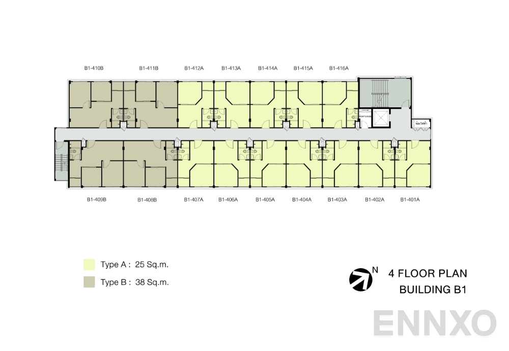 แปลนชั้น 4th Floor Plan ของโครงการ เสนาคิทท์ เวสต์เกต - บางบัวทอง เฟส 1-2