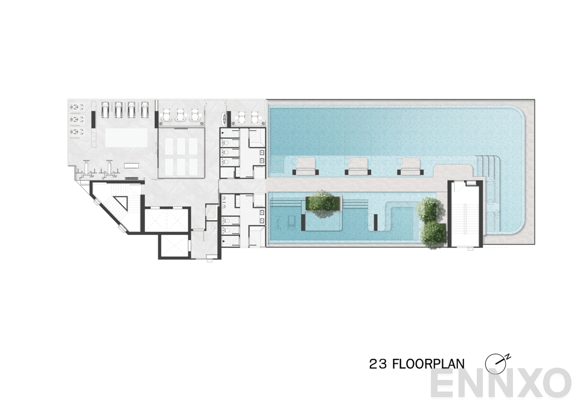 แปลนชั้น 23rd Floor ของโครงการ SO ORIGIN KASET INTERCHANGE