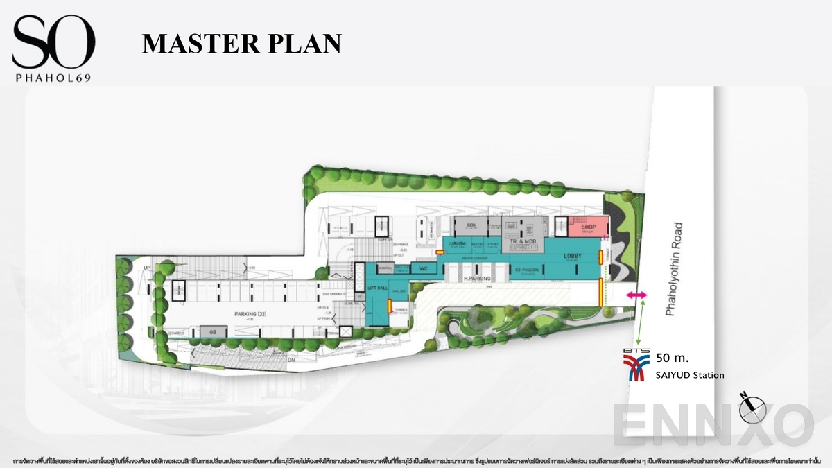แปลนชั้น Master Plan ของโครงการ SO Origin Phahol 69 Station