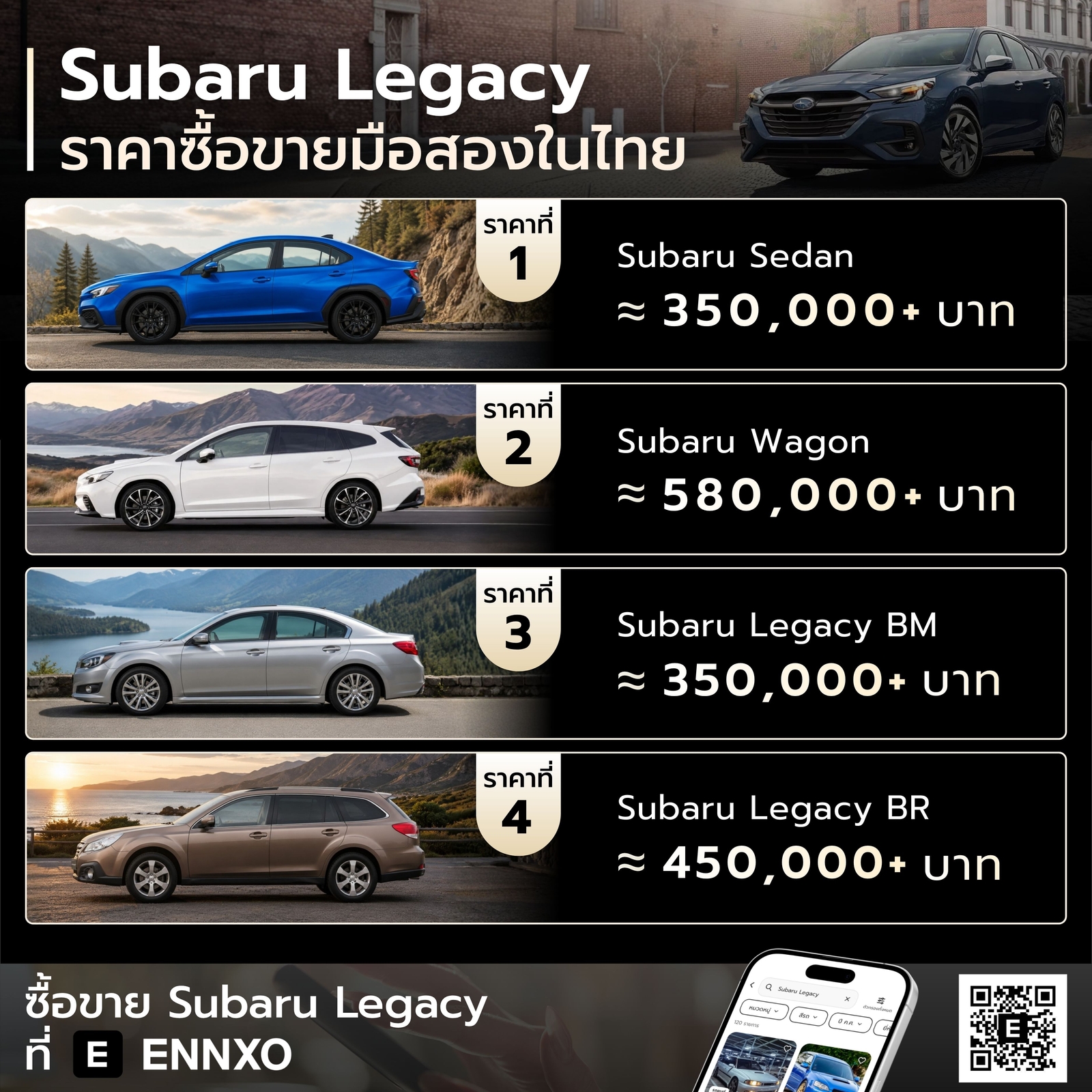 subaru legacy ราคา มือสอง