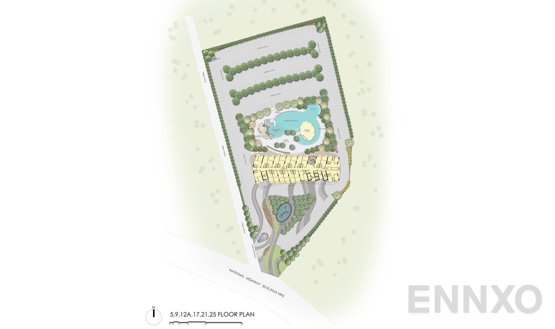 แปลนชั้น 5,9,12A,17,21,25 Floor Plan ของโครงการ Supalai Blue Whale Hua Hin