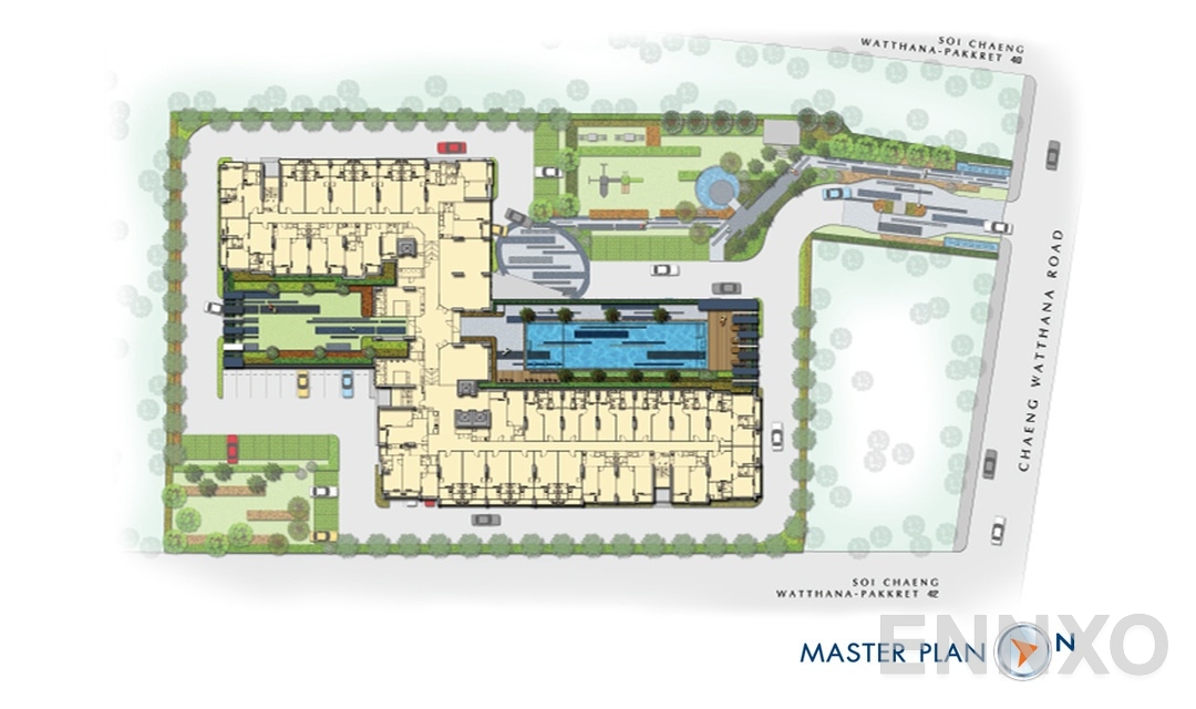 แปลนชั้น Master Plan ของโครงการ ศุภาลัย ซิตี้ รีสอร์ท แจ้งวัฒนะ