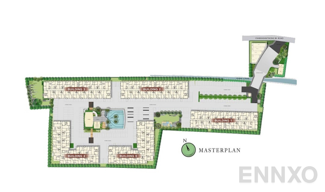 แปลนชั้น Master Plan ของโครงการ Supalai City Resort Charan 91