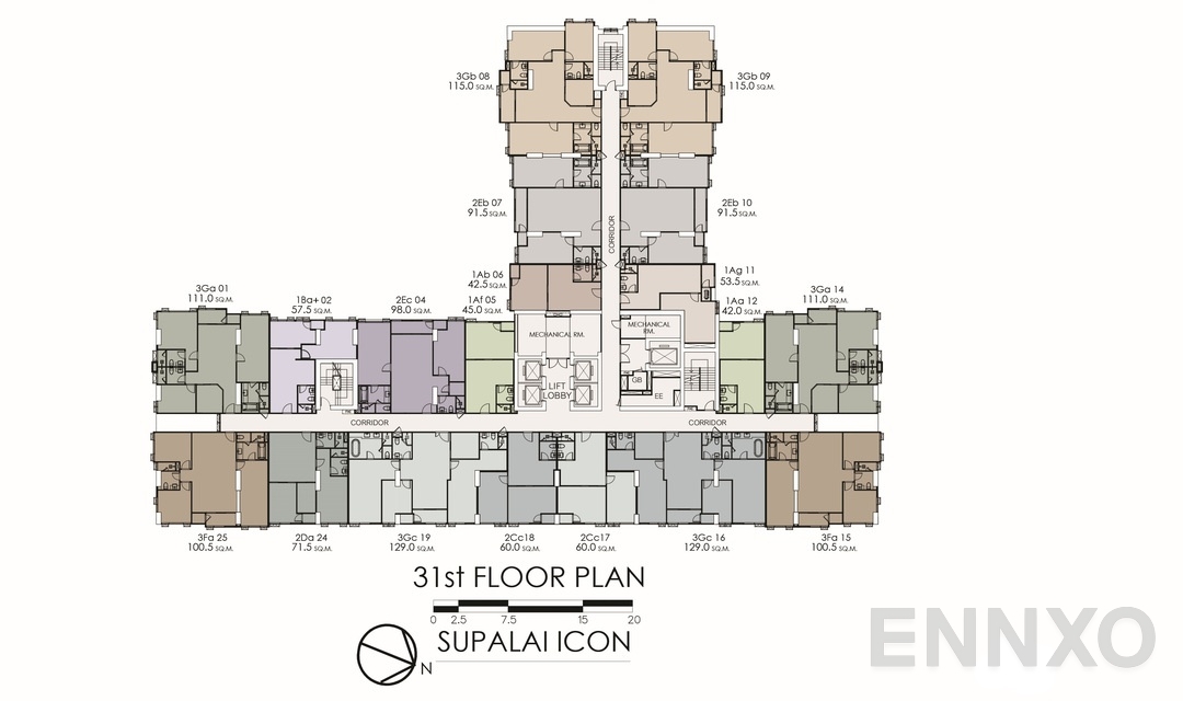 แปลนชั้น 31st Floor Plan ของโครงการ Supalai ICON Sathorn