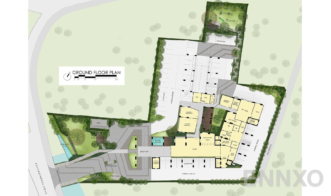 แปลนชั้น Ground Floor ของโครงการ ศุภาลัย ลอฟท์ สาทร - ราชพฤกษ์