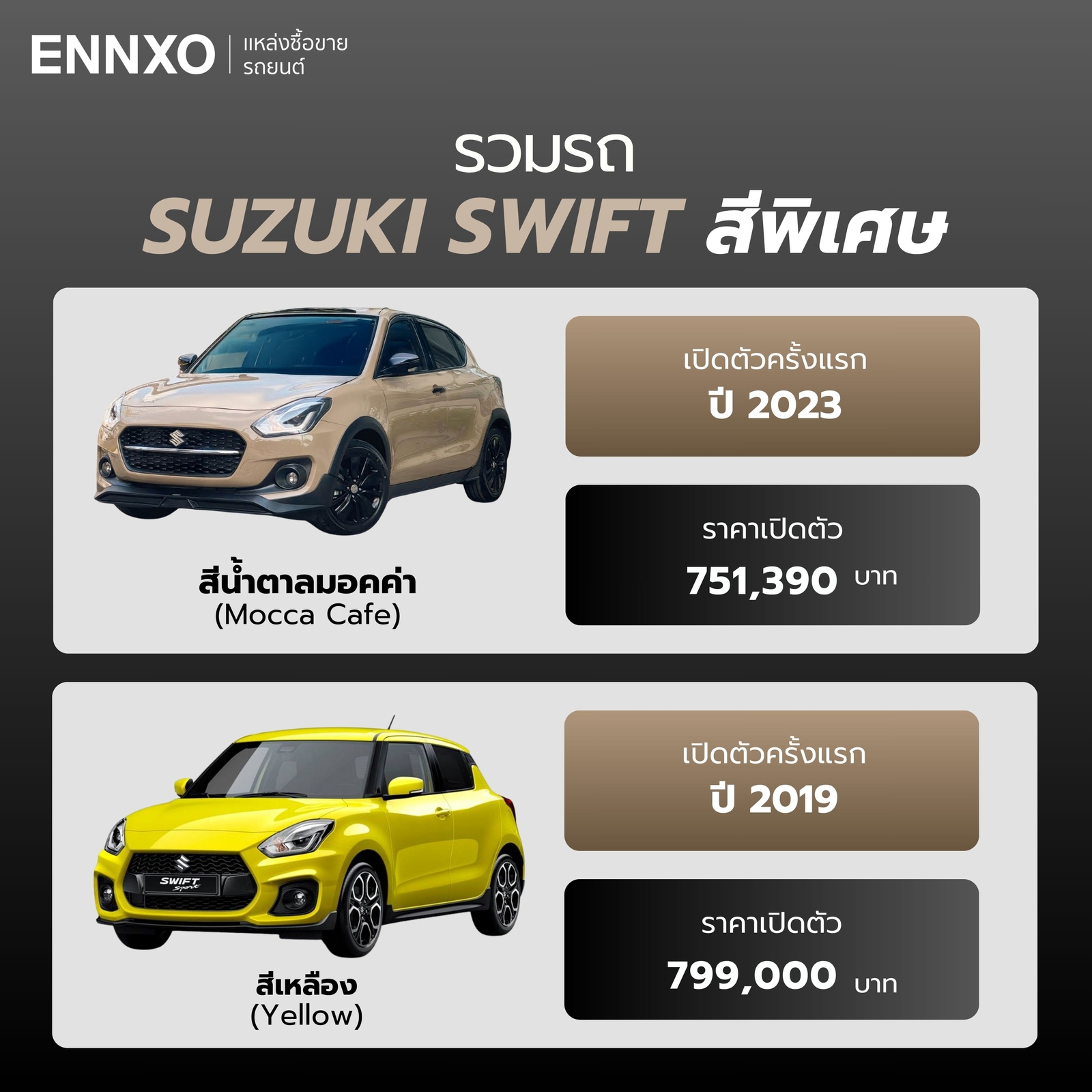 Suzuki Swift สีพิเศษ ราคาเท่าไหร่