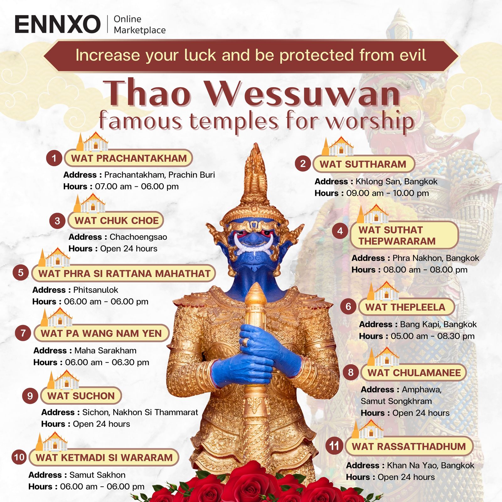 Thao Wessuwan Statues