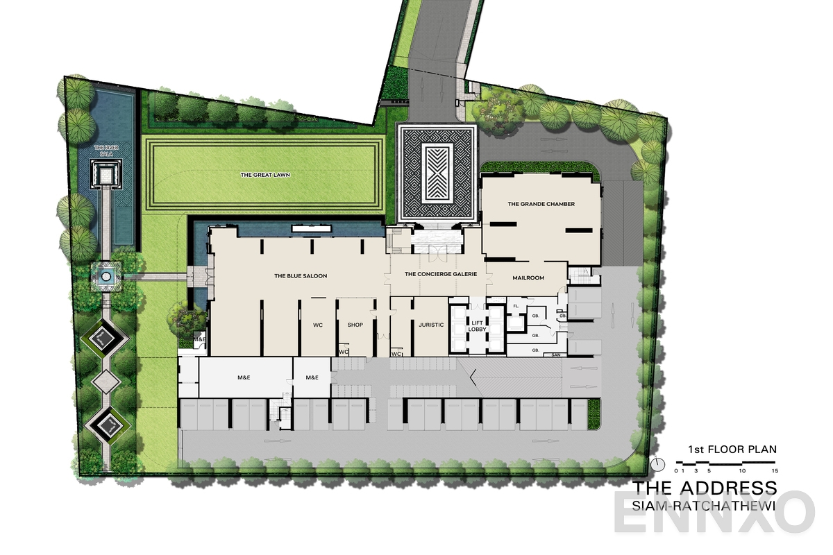 แปลนชั้น Ground Floor ของโครงการ ดิ แอดเดรส สยาม-ราชเทวี