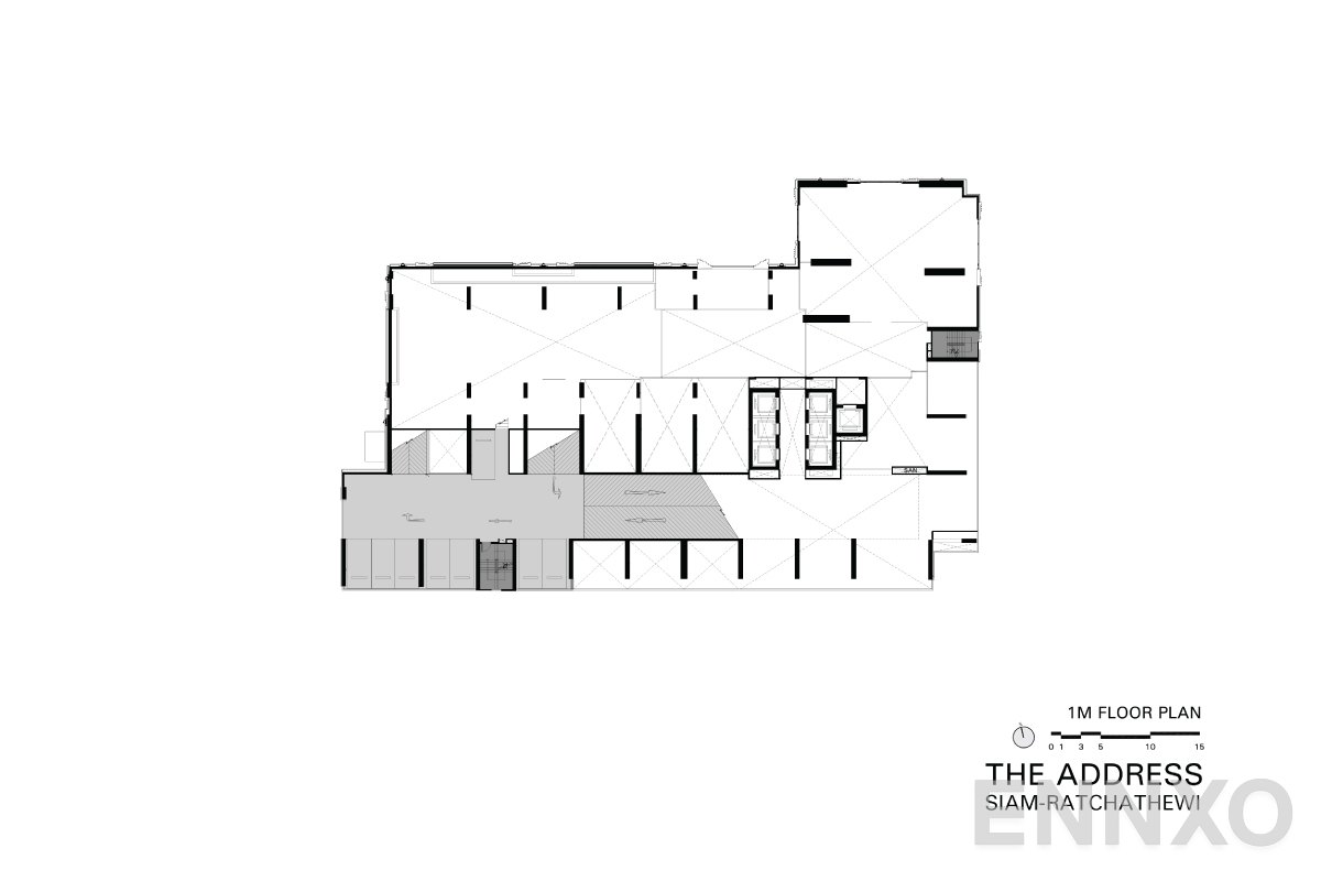 แปลนชั้น 1 M Floor ของโครงการ ดิ แอดเดรส สยาม-ราชเทวี