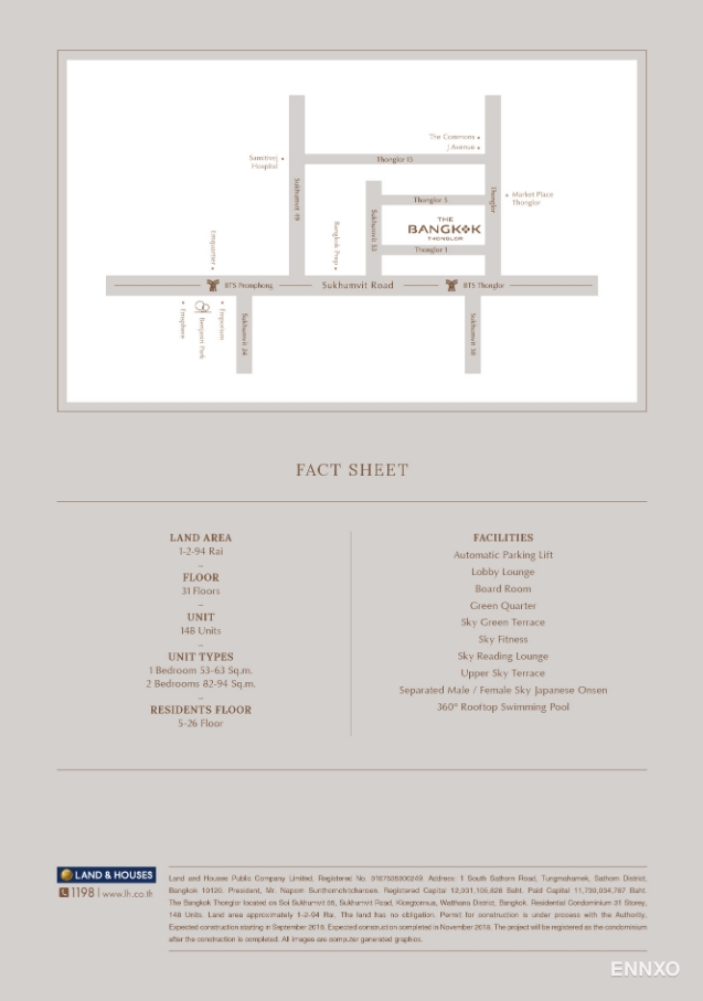 รูป โบรชัวร์ ของ โครงการ The Bangkok Thonglor หน้า 13