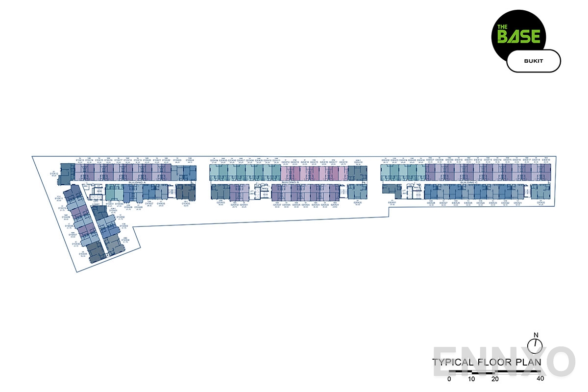 แปลนชั้น typical ของโครงการ เดอะ เบส บูกิต - ภูเก็ต