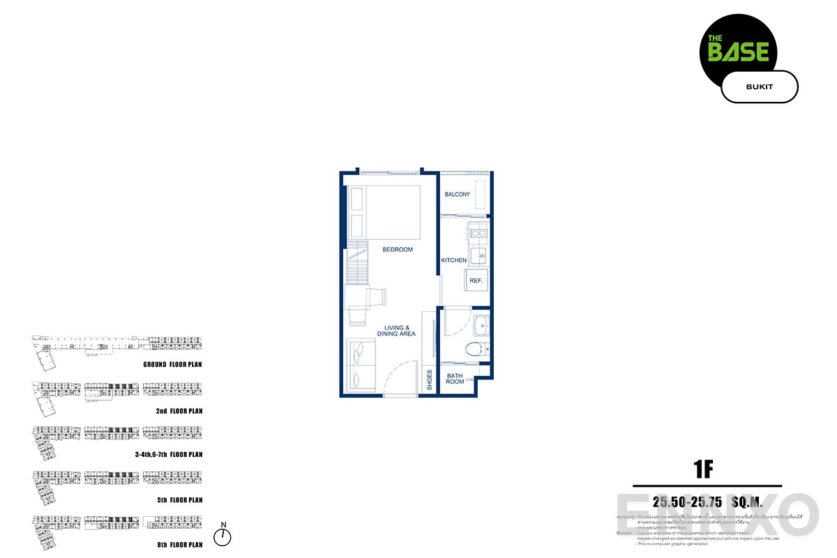 รูปแปลนห้อง 1f ของโครงการ เดอะ เบส บูกิต - ภูเก็ต