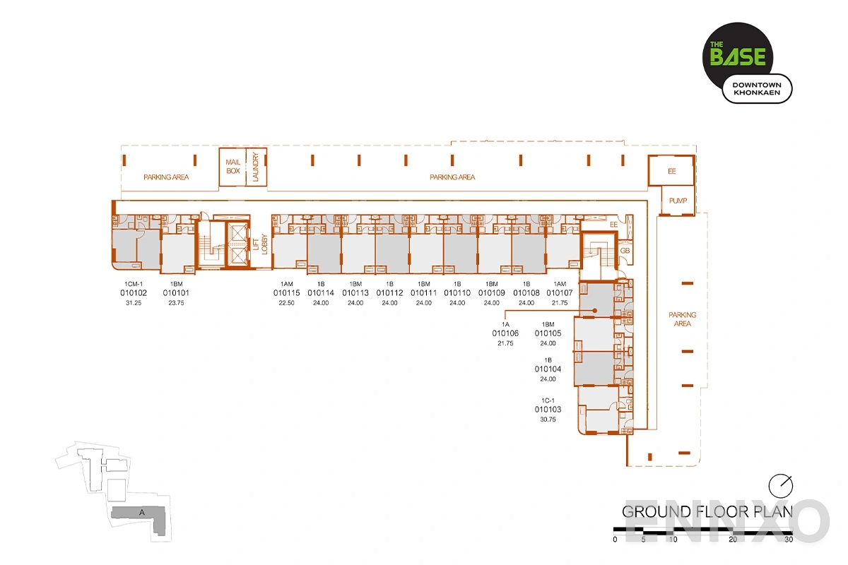 แปลนชั้น A-1F ของโครงการ The Base Downtown Khonkaen