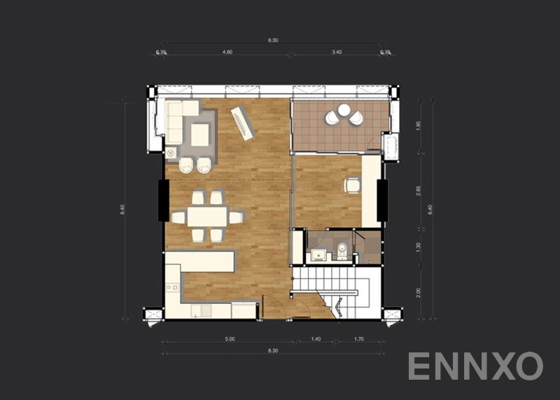 รูปแปลนห้อง Duplex ของโครงการ เดอะ โคสต์ แบงค็อก