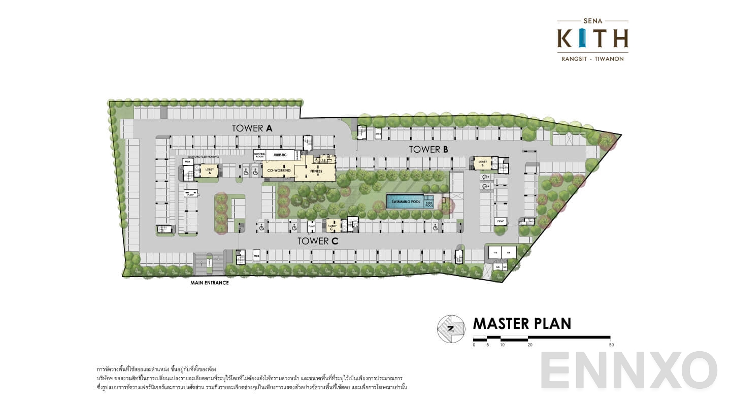 แปลนชั้น Master ของโครงการ เสนาคิทท์ รังสิต - ติวานนท์ (โครงการใหม่)