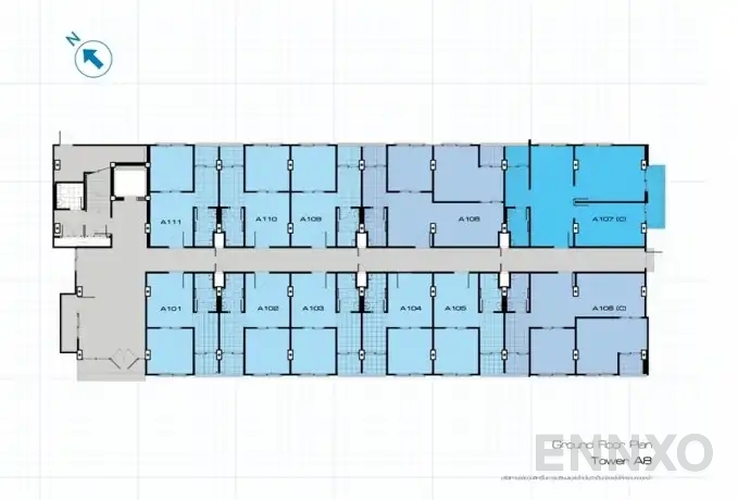 แปลนชั้น A8 Building (Ground Floor) ของโครงการ เดอะ คิทท์ ติวานนท์