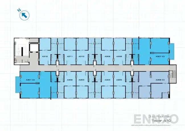 แปลนชั้น A10 Building (3rd Floor) ของโครงการ เดอะ คิทท์ ติวานนท์