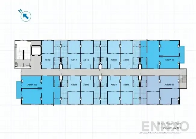 แปลนชั้น A10 Building (6th Floor) ของโครงการ เดอะ คิทท์ ติวานนท์